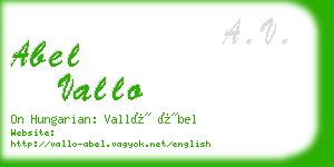 abel vallo business card